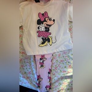 Disney Minnie Mouse Kids Zara Set - Cream and Pink